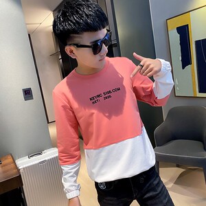 秋季社会精神小伙圆领ins卫衣潮流男 A343-WY48 粉1图片