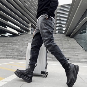 春装牛仔裤男百搭社会精神小伙痞帅小脚裤1 A346-CK48-P85 控118图片