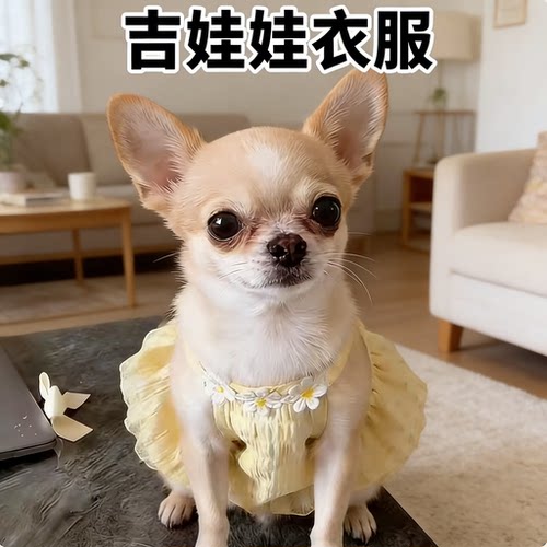 吉娃娃衣服夏季防掉毛透气吊带裙