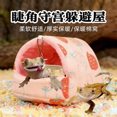 冬季加厚保暖棉窝守宫爬宠躲避屋