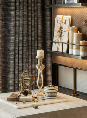 桌面复古轻奢客厅金属