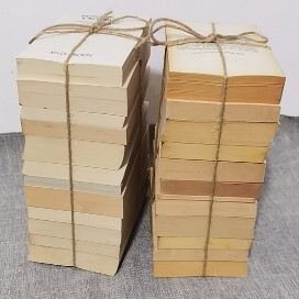 复古外文书芯摆件样板间家具展厅装饰书毛坯书麻绳书捆怀旧书一捆