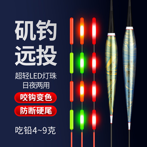 LED远投路滑浮漂日夜两用夜光漂