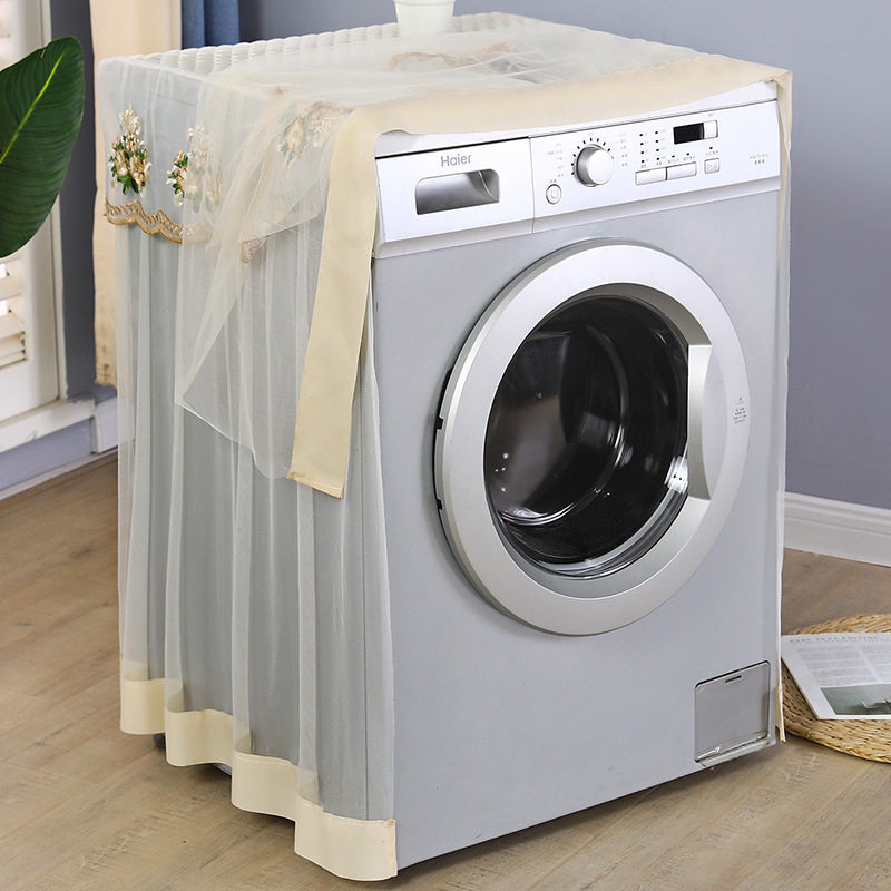 洗衣机罩防尘防晒通用绣花盖布