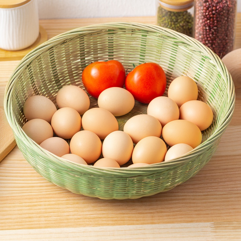 粉宅家用竹篮装饼零食水果小篮