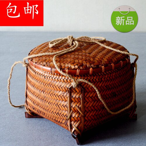 带盖子家用结婚制品拜神竹筐