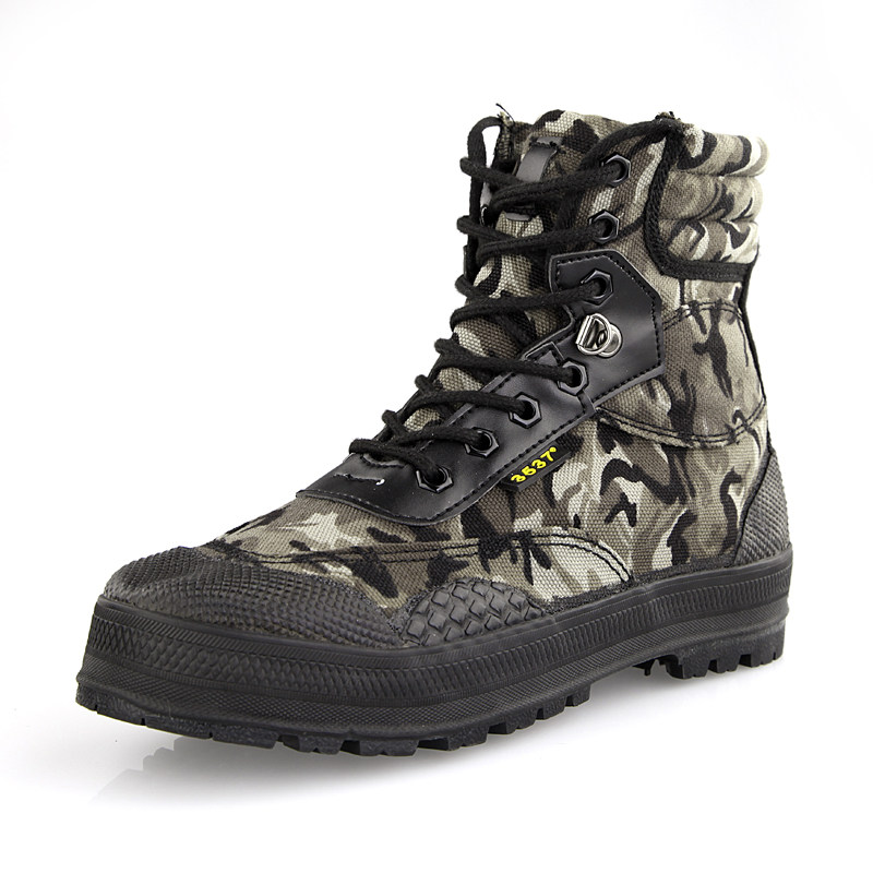Boots militaires en toile - dérapage - Ref 1400268 Image 3