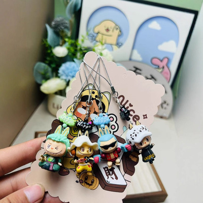 拉布布航海王系列diy萌粒改娃海贼王乔巴路飞饰品包包手机挂件