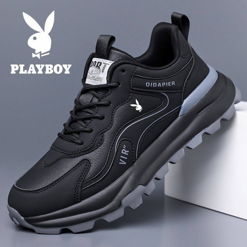 花花公子男鞋运动鞋防滑运动休闲鞋冬季加绒跑步鞋百搭休闲鞋男款