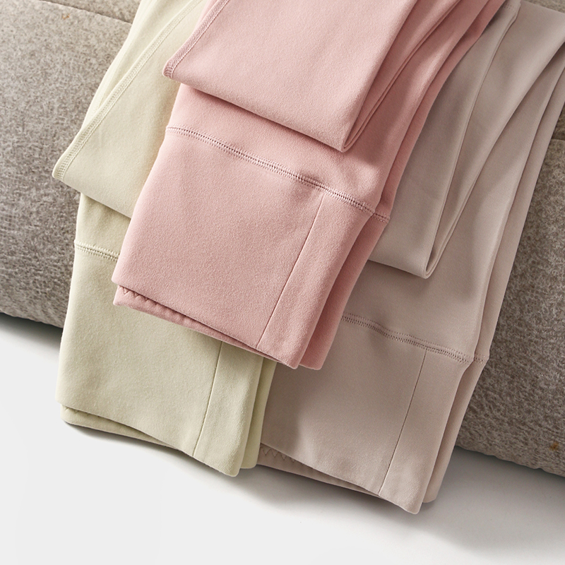 高腰收腹保暖裤290g双面磨毛加厚暖腿裤7A抗菌棉秋裤A类棉毛衬裤