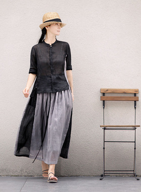 阿元作品 98032苎麻上衣  已售罄，仅展示  勿下单 谢谢