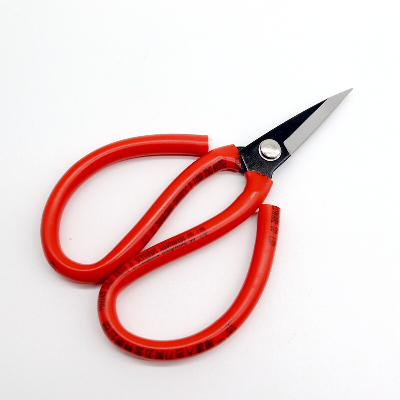 DAJI 산업용 가위 가정용 케이스 가죽 크기 철 가위 1 호 2 호 빨간색 가죽 날카로운 작은 가위는 사용하기 쉽습니다