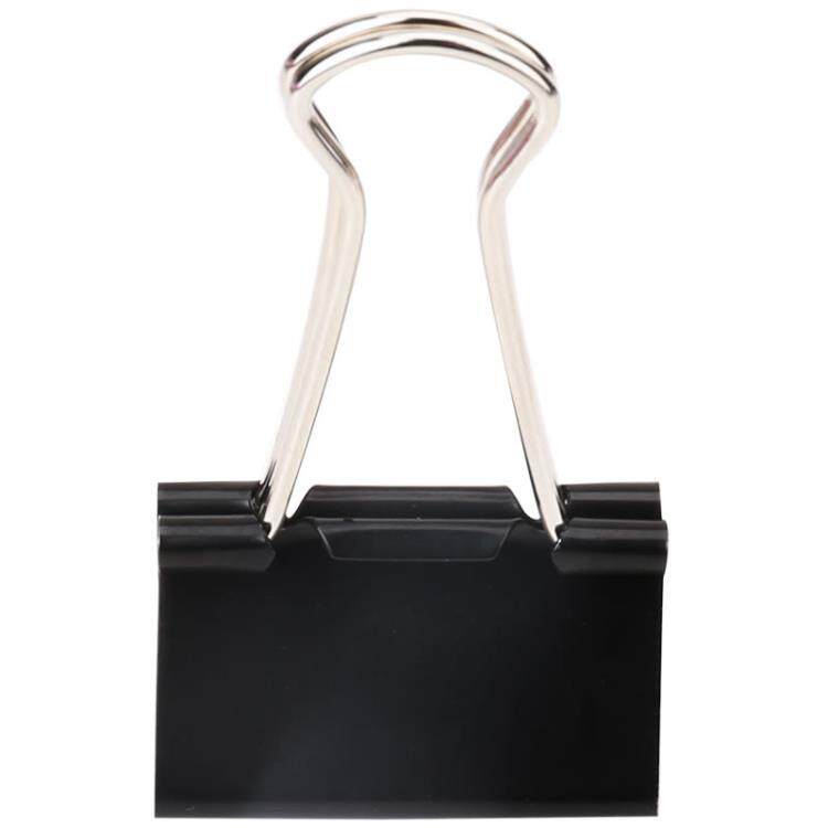 델리 블랙 롱테일 클립 파일 클립 테스트 종이 클립 페타 클립 철제 티켓 클립 크고 작은 문구 용품