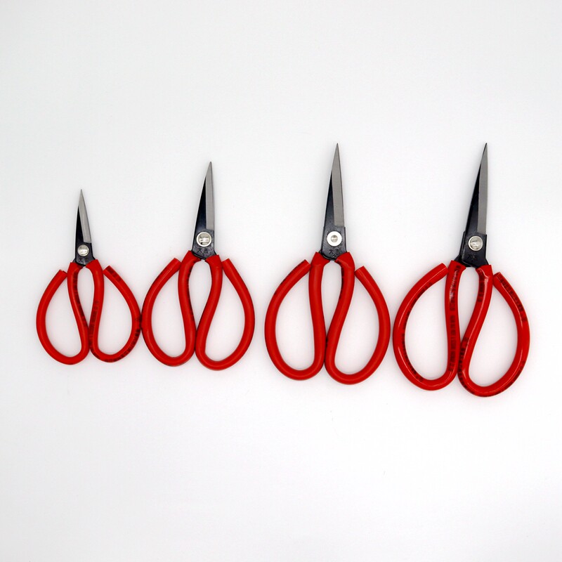 DAJI 산업용 가위 가정용 케이스 가죽 크기 철 가위 1 호 2 호 빨간색 가죽 날카로운 작은 가위는 사용하기 쉽습니다