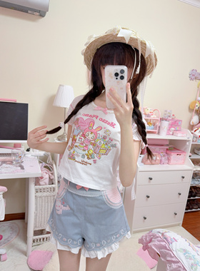【三团制作中】萍果酱复刻mp刺绣短袖mezzopiano日系少女可爱