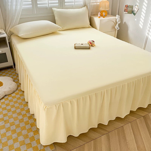 纯棉床裙100%全棉床罩床盖单件