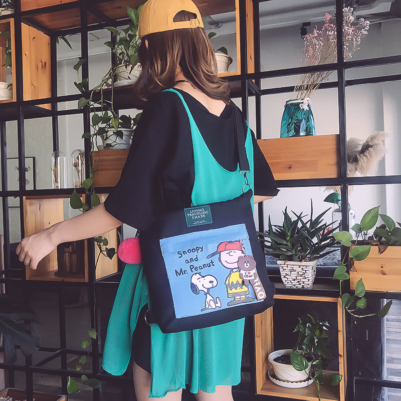 帆布包女单肩2019新款大学生上课