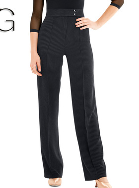 新款国标舞拉丁舞裤子女士摩登裤高腰长裤交谊舞跳舞裤成人练功服