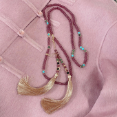 斜挎链新中式 珠链日常百搭装 饰配饰国风文艺气质项链手串念珠流苏