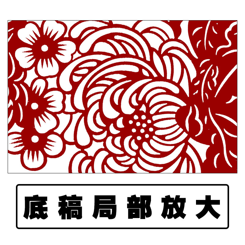 春节窗花剪纸图样黑白打印底稿中国风花鸟手工刻纸花瓶素材图案
