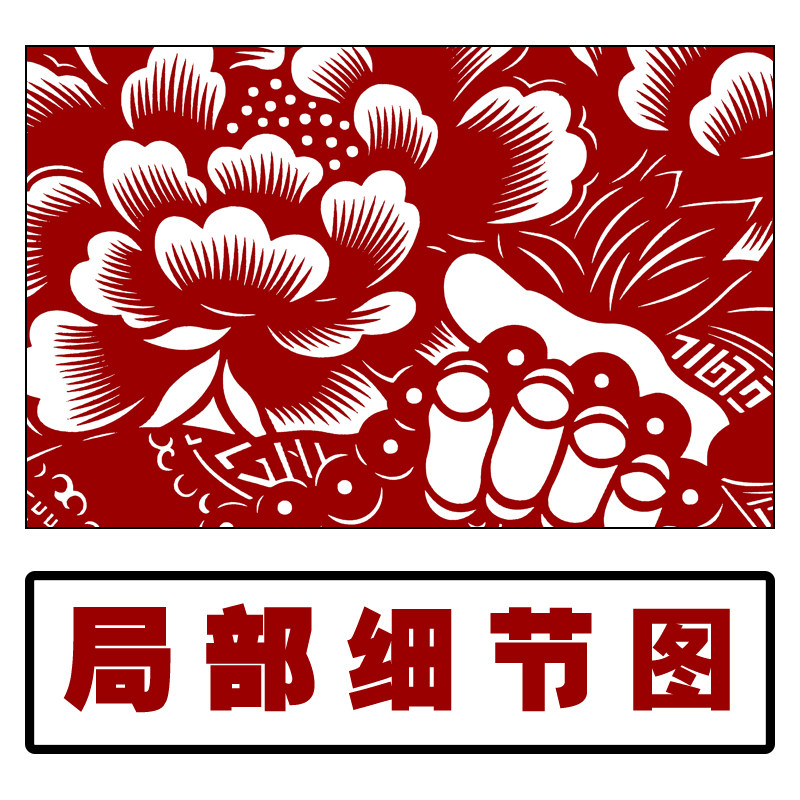 大肚弥罗佛剪纸图案黑白打印底稿高清纯手工刻纸素材图样复印稿
