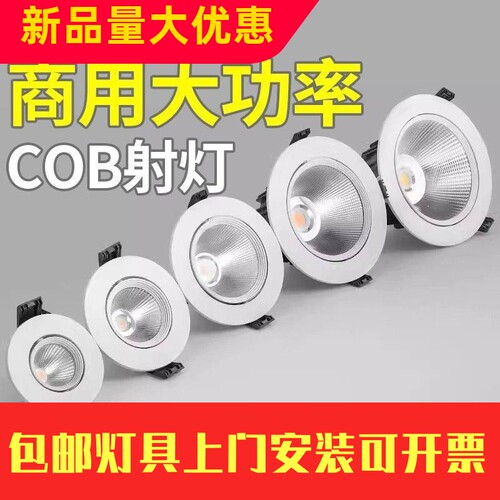 COB射灯高亮节能led天花灯嵌入式客厅吊灯背景墙牛眼孔灯洞灯工厂