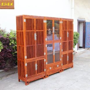 刺猬紫檀红木书柜实木家具简约新中式花梨木书房书架书橱厂家直销