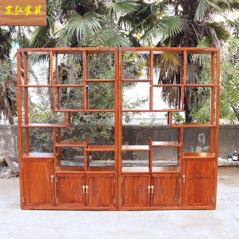 红木家具刺猬紫檀博古架全实木中式多宝阁展示架古董京瓷家具厂家