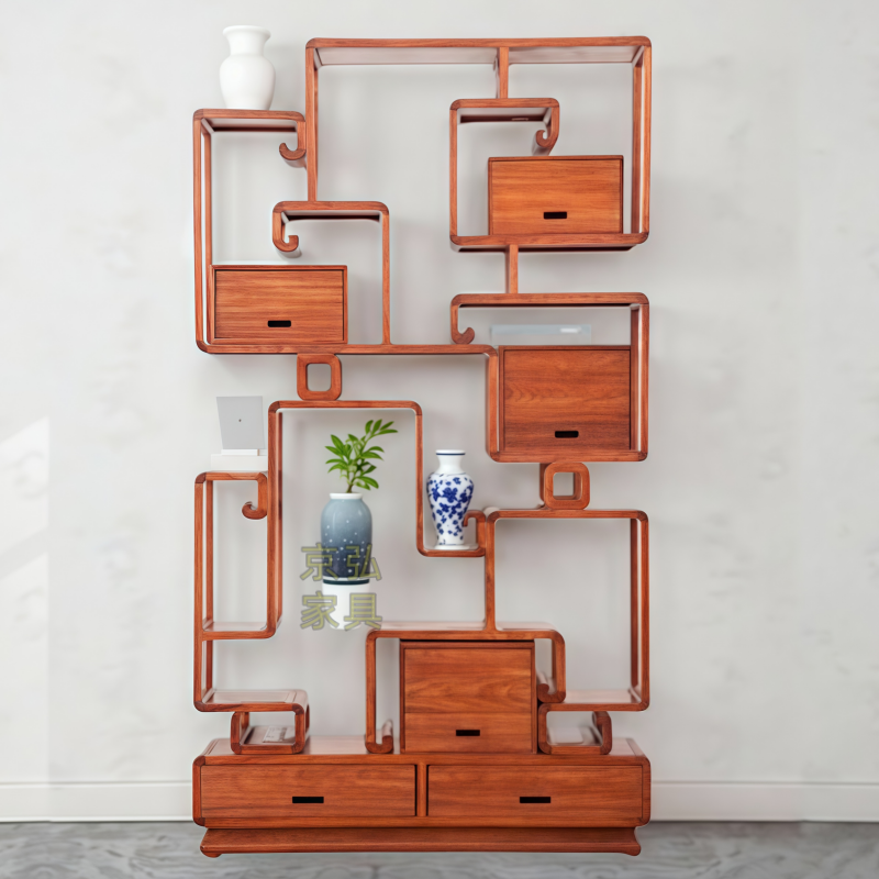 刺猬紫檀红木博古架实木家具中式花梨木多宝阁古董架京瓷苏梨家具