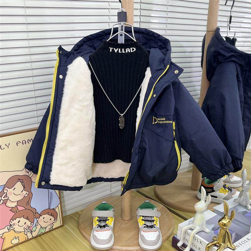 男童加绒外套秋冬季2025新款宝宝夹棉派克服儿童冬装棉袄加厚棉服,童装/婴儿装/亲子装,棉袄/棉服,淘宝优惠券,粉丝福利购,淘宝优惠卷