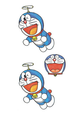 喵小姐A梦纹身贴防水持久卡通