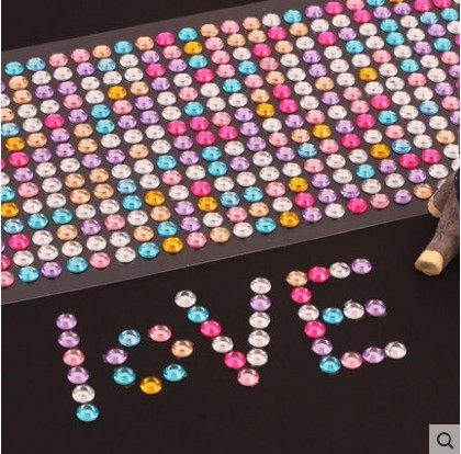 diy儿童化妆钻石贴纸装饰手工粘贴水晶亚克力手机贴画立体粘,玩具/童车/益智/积木/模型,贴纸,淘宝优惠券,粉丝福利购,淘宝优惠卷