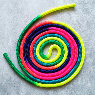 标准艺体五项比赛表演体操绳高档尼龙艺术体操绳彩色跳绳健身绳