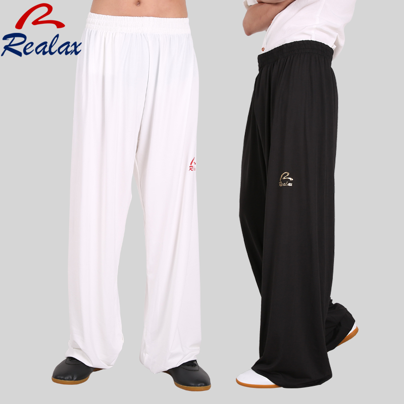 运丰牛奶丝太极裤女春夏太极服灯笼裤男武术练功裤