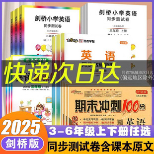 小学剑桥英语测试卷3456年级上下册含教材课本测试卷同步书写能手课课练期末冲刺100分 武汉剑桥