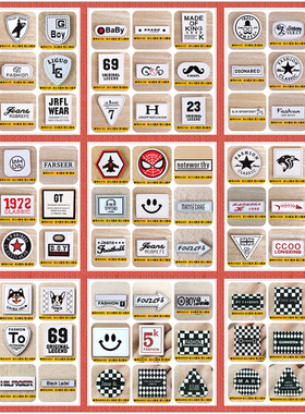 皮标定制皮革商标定做衣服补丁贴牛仔裤装饰辅料订制服装白色皮标