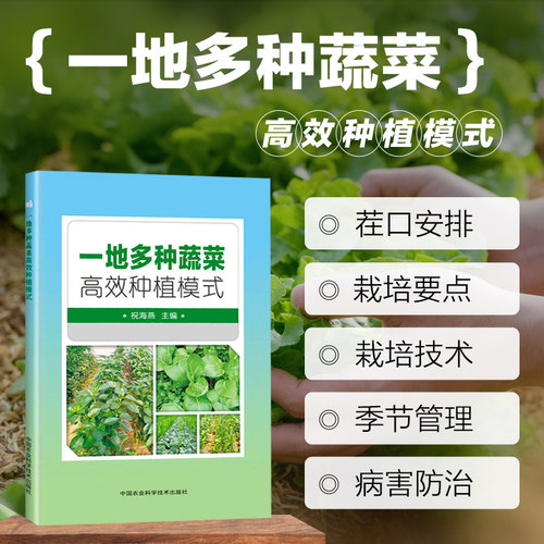 正版 一地多种蔬菜高效种植模式 祝海燕 蔬菜种植书籍大全 北方地区主要蔬菜绿色栽培技术 蔬菜栽培技术书 中国农业科学技术出版社