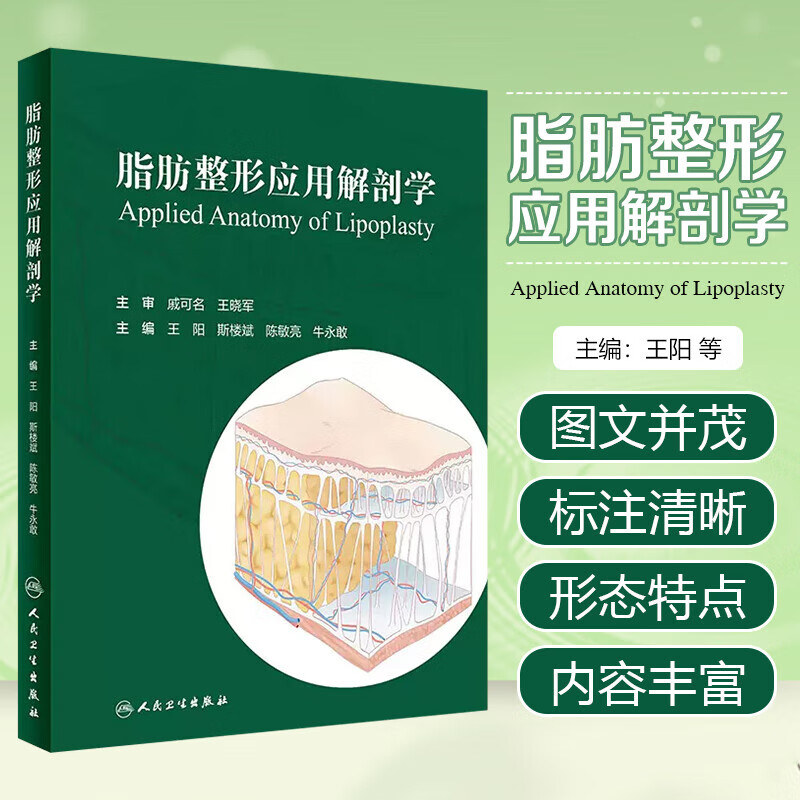 脂肪整形应用解剖学 皮肤皮下组织复合体的解剖研究 探索皮肤 皮下脂肪 浅筋膜系统的各自功能以及皮肤与深层平面之间的连接方式