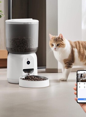 宠物智能喂食器跨境新款自动喂食器远程监控视频长续航智能喂食器