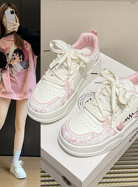 2025小白鞋女春季新款韩版ins女学生休闲运动百搭板鞋街拍P308