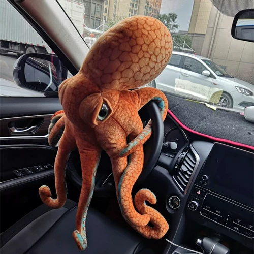 Плюшевая японская игрушка, реалистичная забавная кукла, аксессуар для рыбалки, транспорт, осьминог