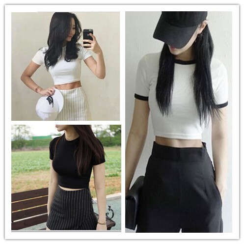 Navel clothes have cash less than that is registered in the accounts T-shirt Korean Edition Belly Easy Short sleeved jacket Short Paigein the Women's clothing/Boutique , T-shirt  category - from Buy2taobao.com to provide professional Taobao agent buy service