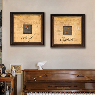 钢琴上方装饰画音乐教室音符挂画古典音乐艺术培训班房间琴行壁画