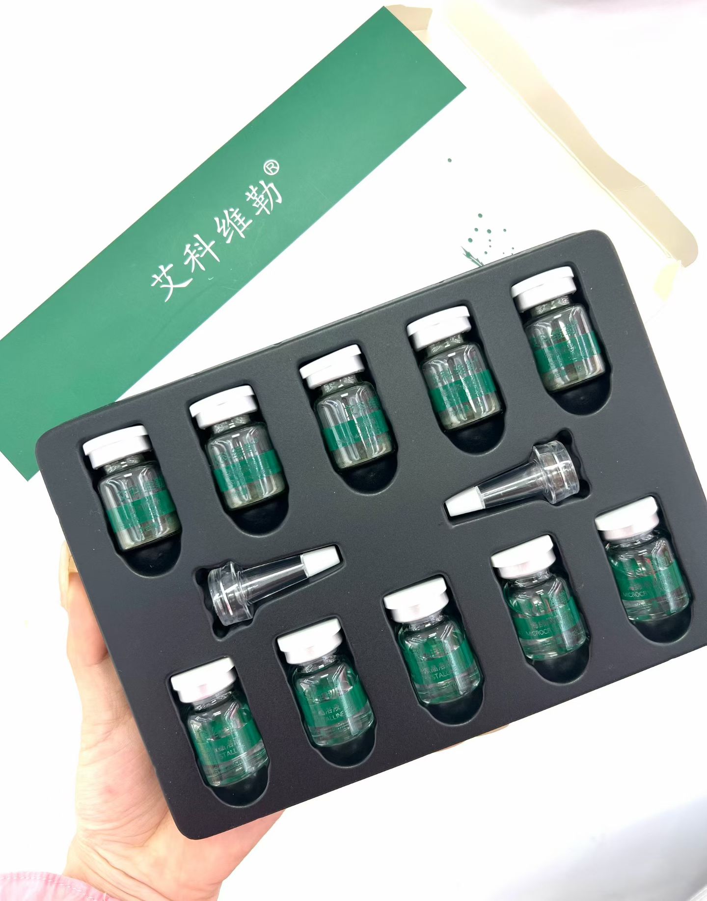 艾科维勒海绵微晶小绿膜骨针植物海藻淡化痘印痘坑祛痘去粉刺微针