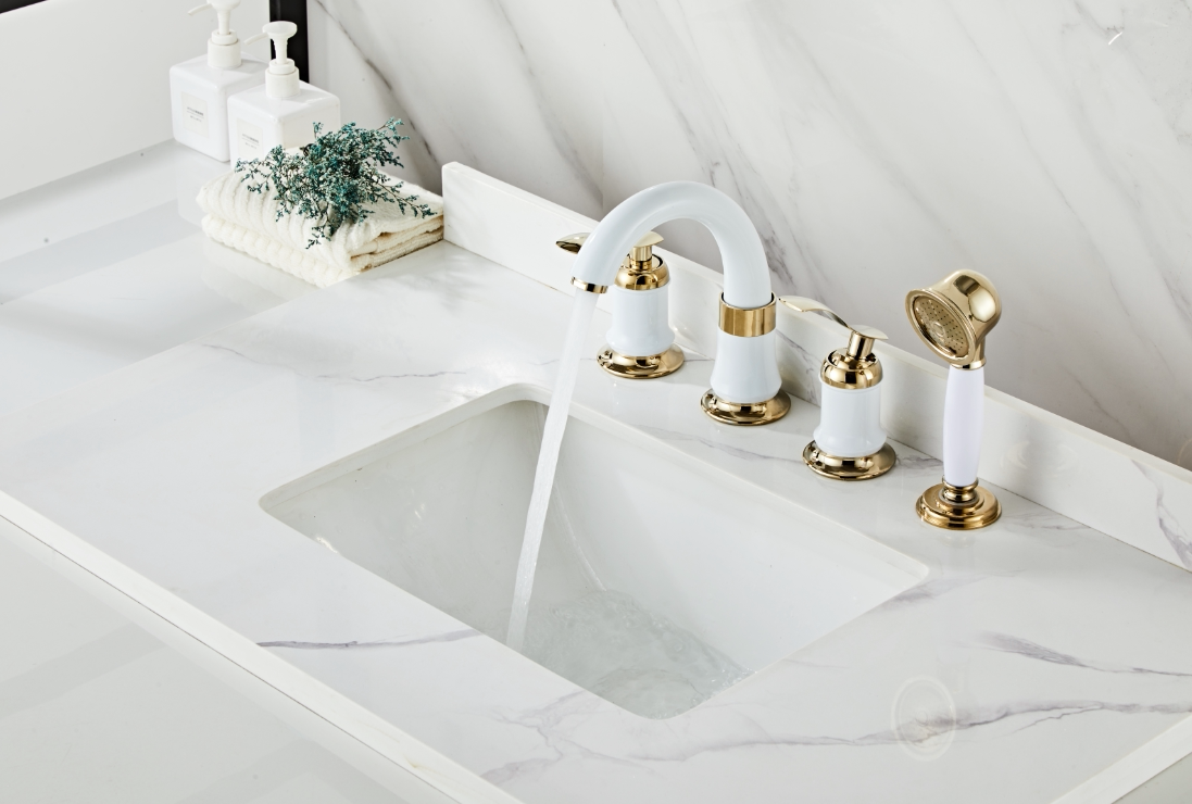 欧式浴室柜洗手盆洗脸盆池台面盆水龙头冷热分体式三件四件套配件