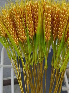 成品手工编织稻穗仿真花束田园风