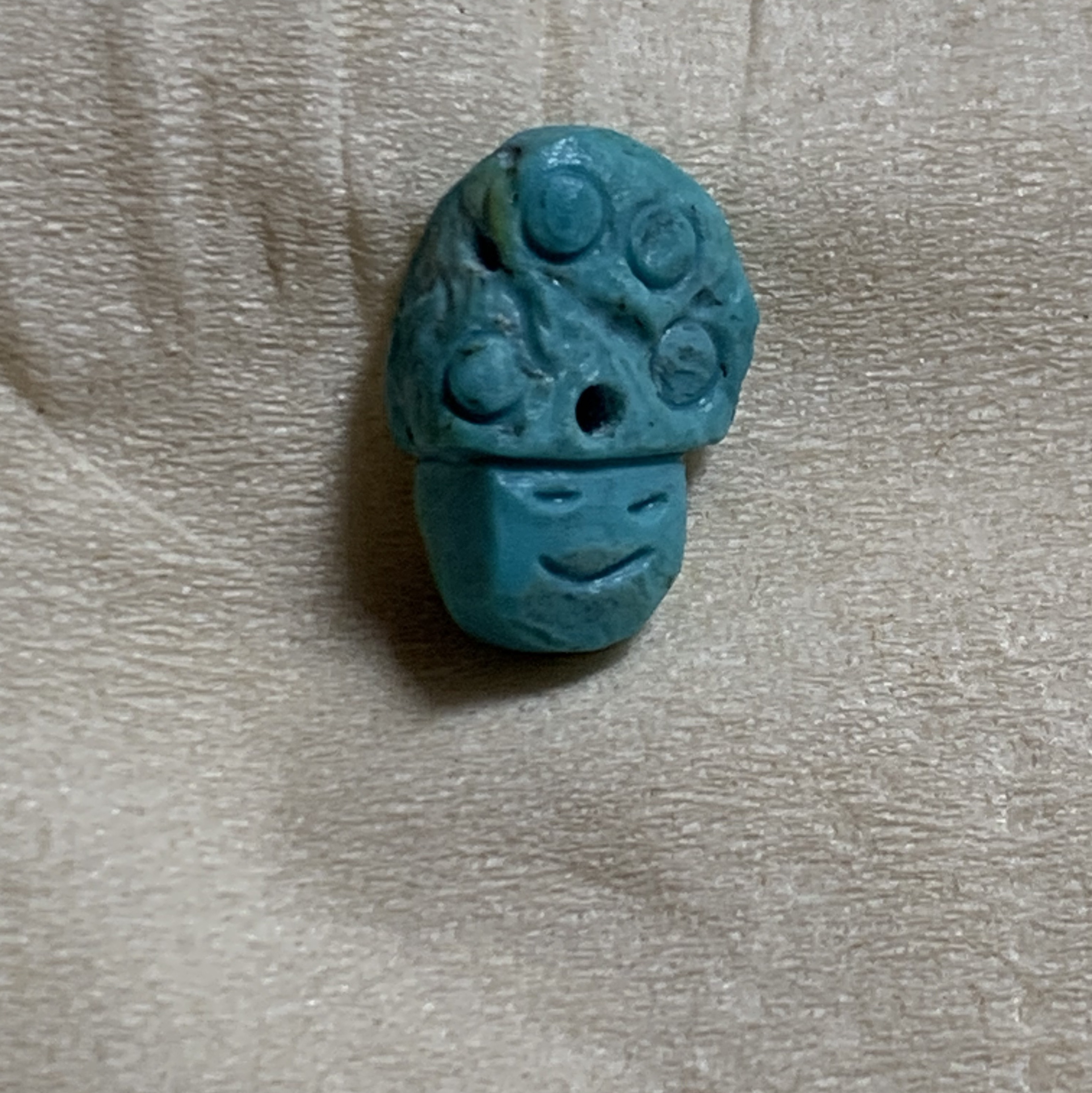原矿绿松石小蘑菇手串文玩配饰