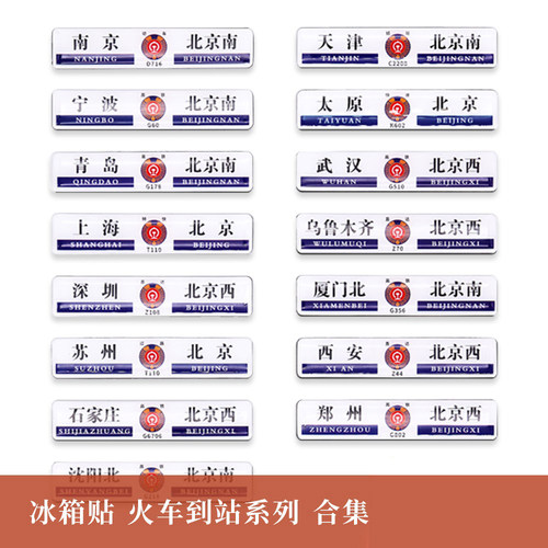 此时此地冰箱贴火车城市旅行北京