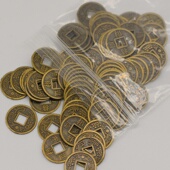 1.4cm古青色铜钱招财进宝钱币手工DIY饰品送礼相框发财树摇钱树