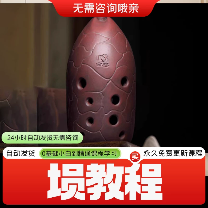 2025自学陶埙教学视频初学者入门演奏吹技巧十孔八孔指法教程课程